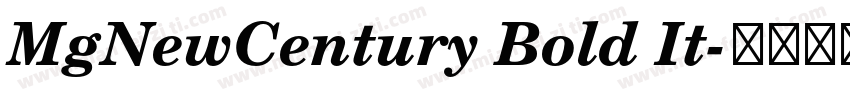 MgNewCentury Bold It字体转换